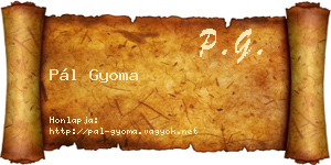 Pál Gyoma névjegykártya