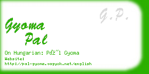 gyoma pal business card
